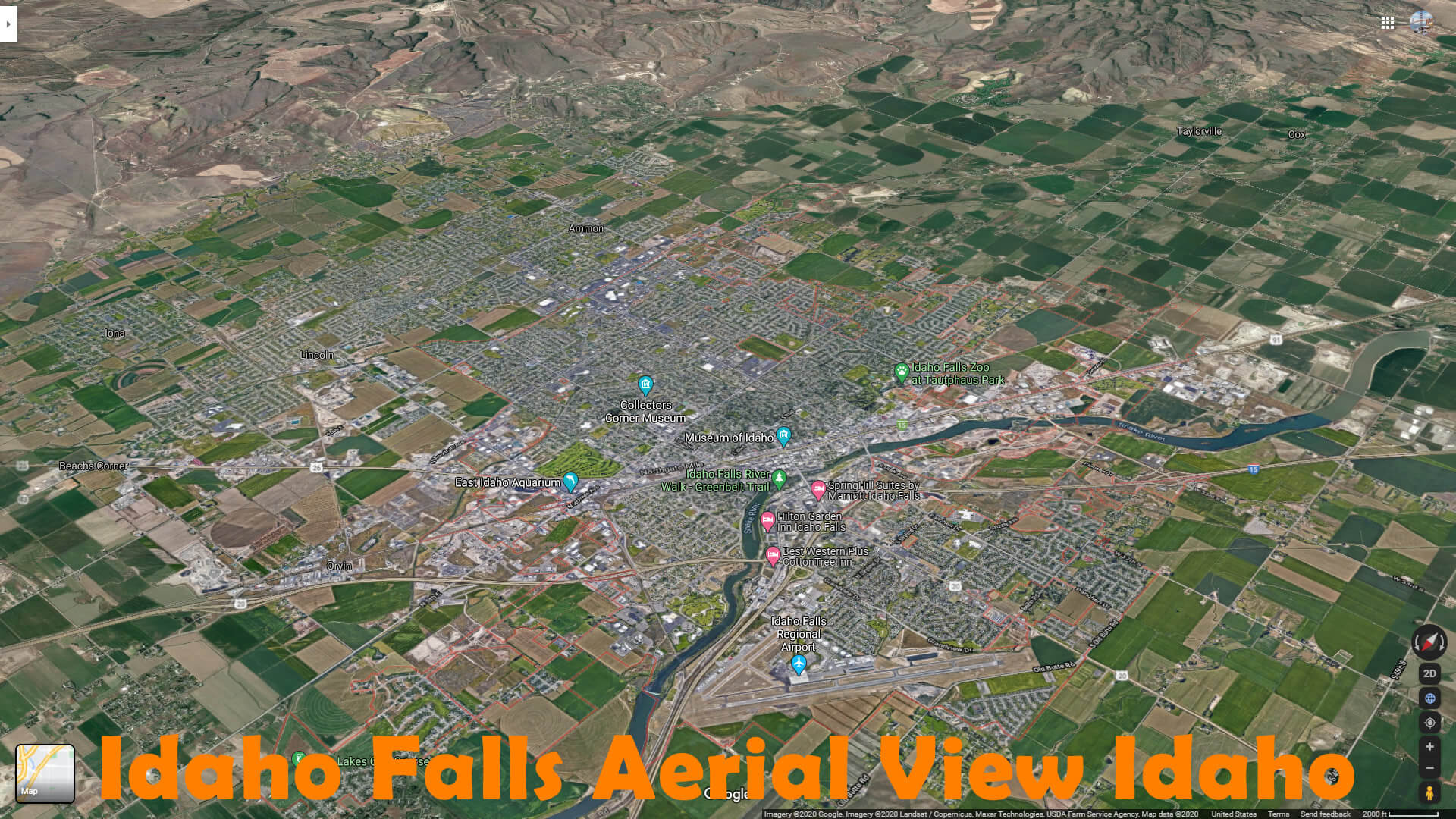 Idaho Falls Vue Aerienne Idaho